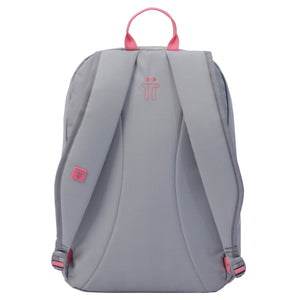 Mochila urbana color gris y rosa