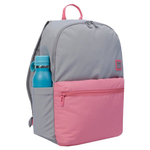 Mochila urbana color gris y rosa