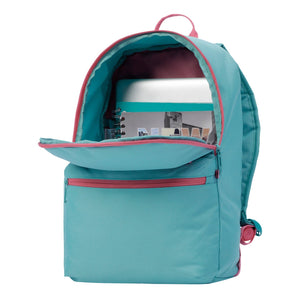 Mochila urbana color gris y rosa