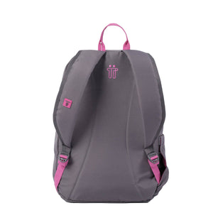 Mochila urbana color gris y rosa