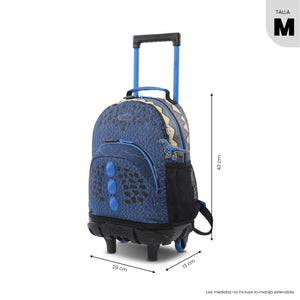 Mochila de ruedas Dino Blue M