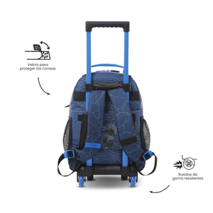 Mochila de ruedas Dino Blue M