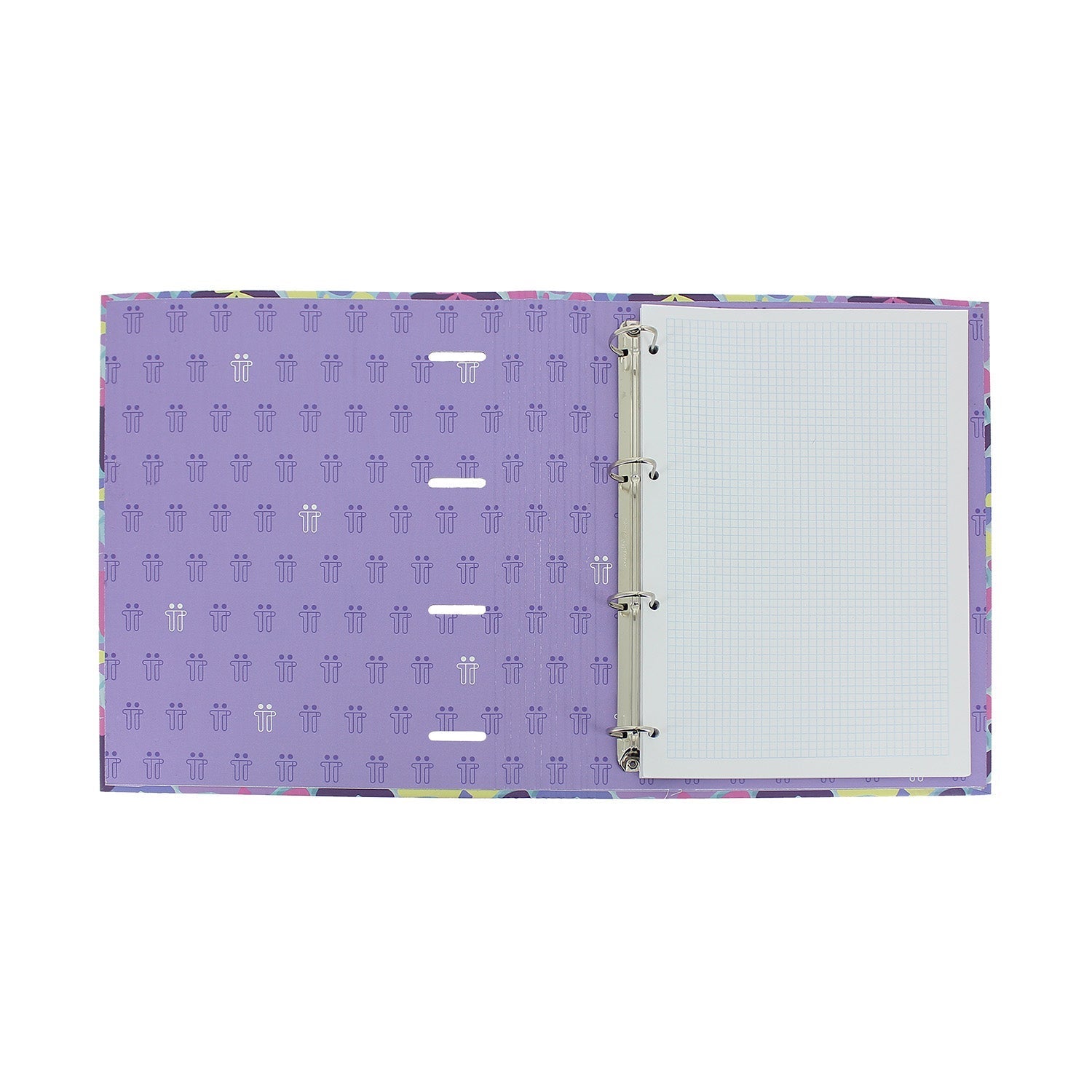 Carpeta de 4 anillas corazones pastel
