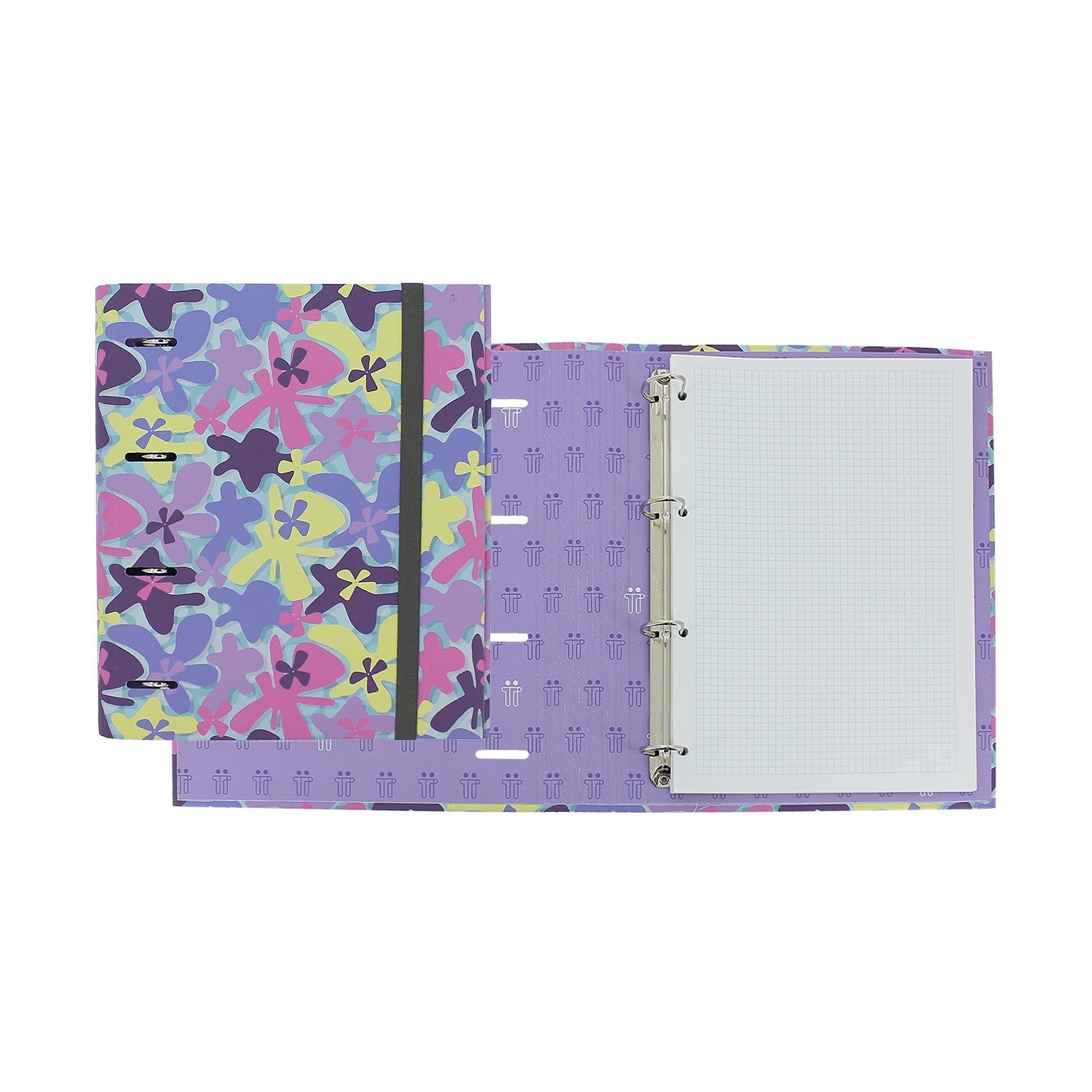 Carpeta de 4 anillas corazones pastel