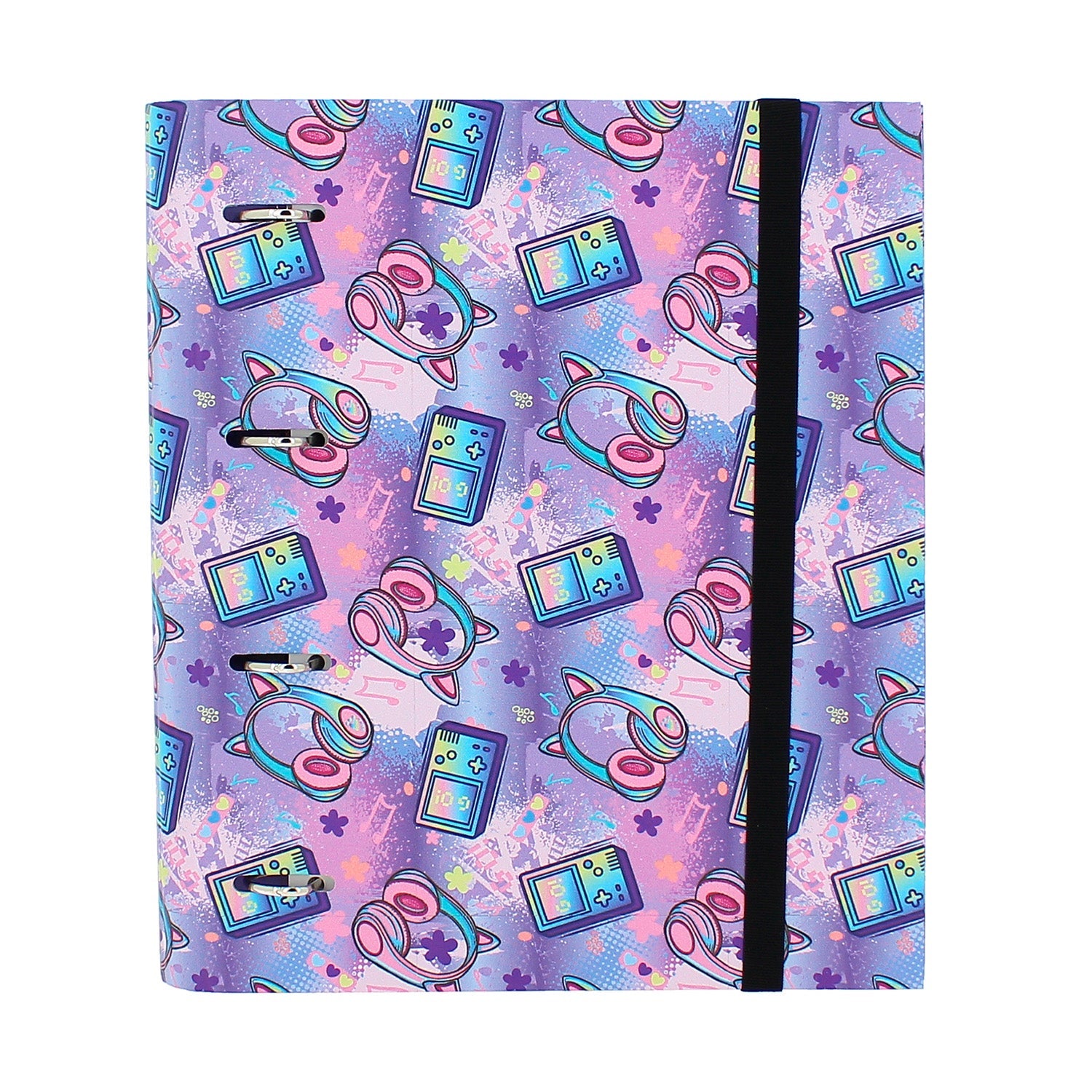 Carpeta de 4 anillas corazones pastel