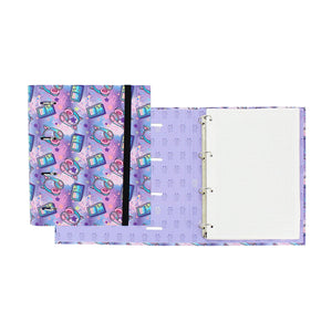 Carpeta de 4 anillas corazones pastel