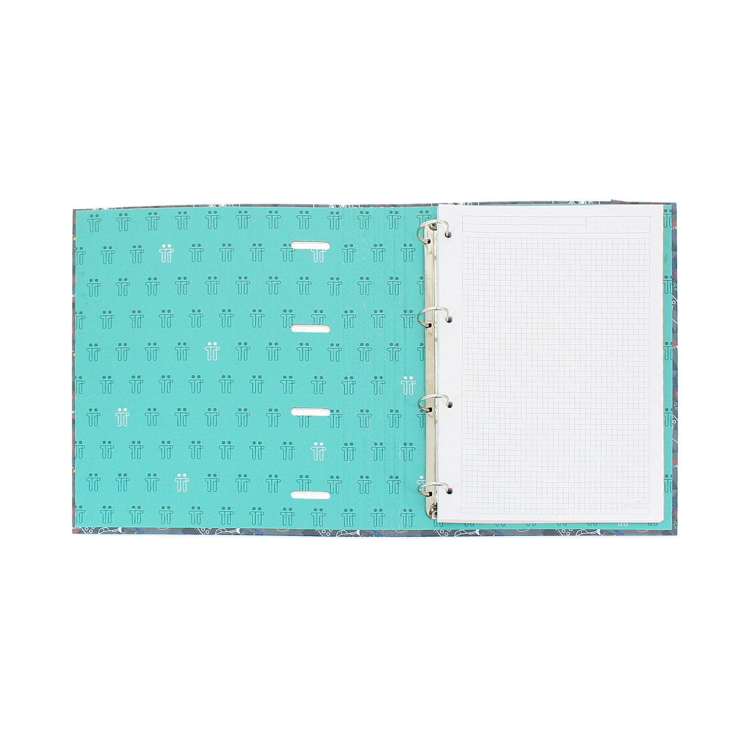 Carpeta de 4 anillas corazones pastel