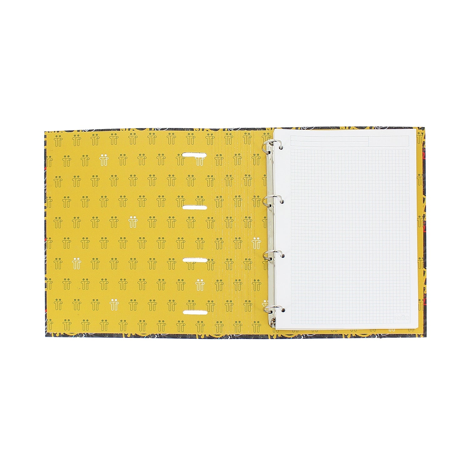 Carpeta de 4 anillas corazones pastel
