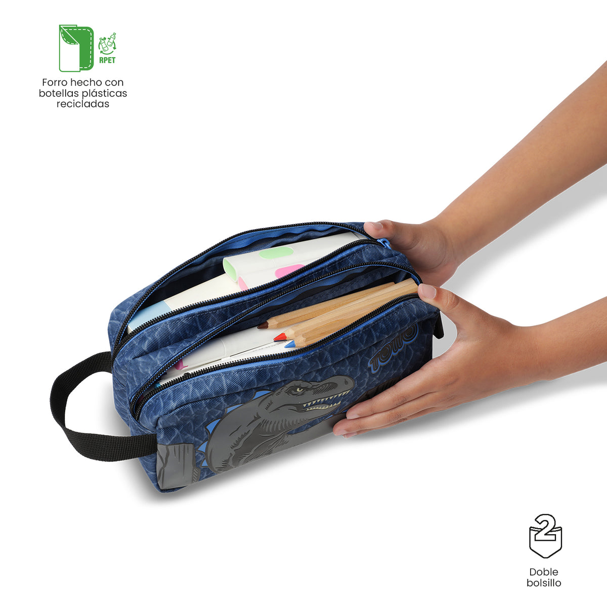Estuche Dino Blue