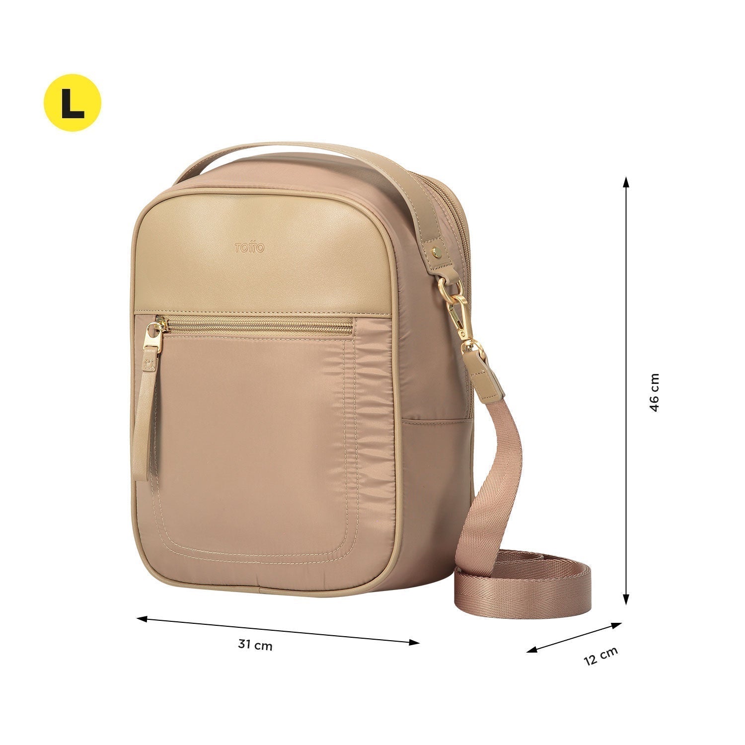 Bolso crossover mujer marrón 