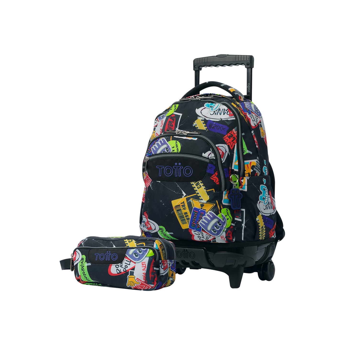 Pack escolar Niño - Mochila con ruedas + Estuche 3 compartimentos