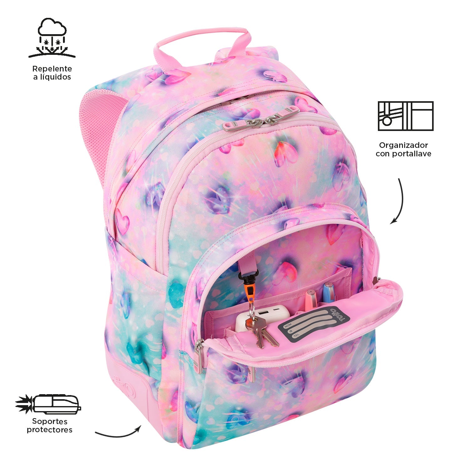 Mochila Rayol Glitter - Shiny Heart