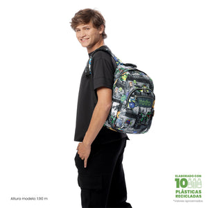 Mochila escolar Adaptable a carro - Acuareles 