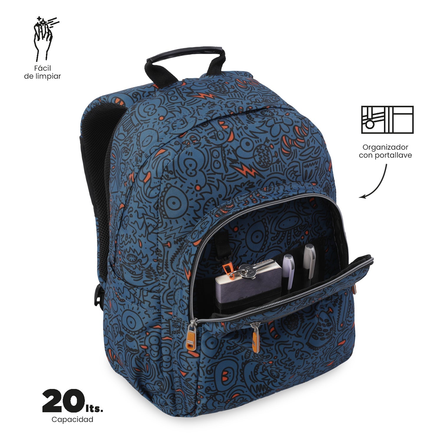 Mochila Acuareles - Adaptable a carro