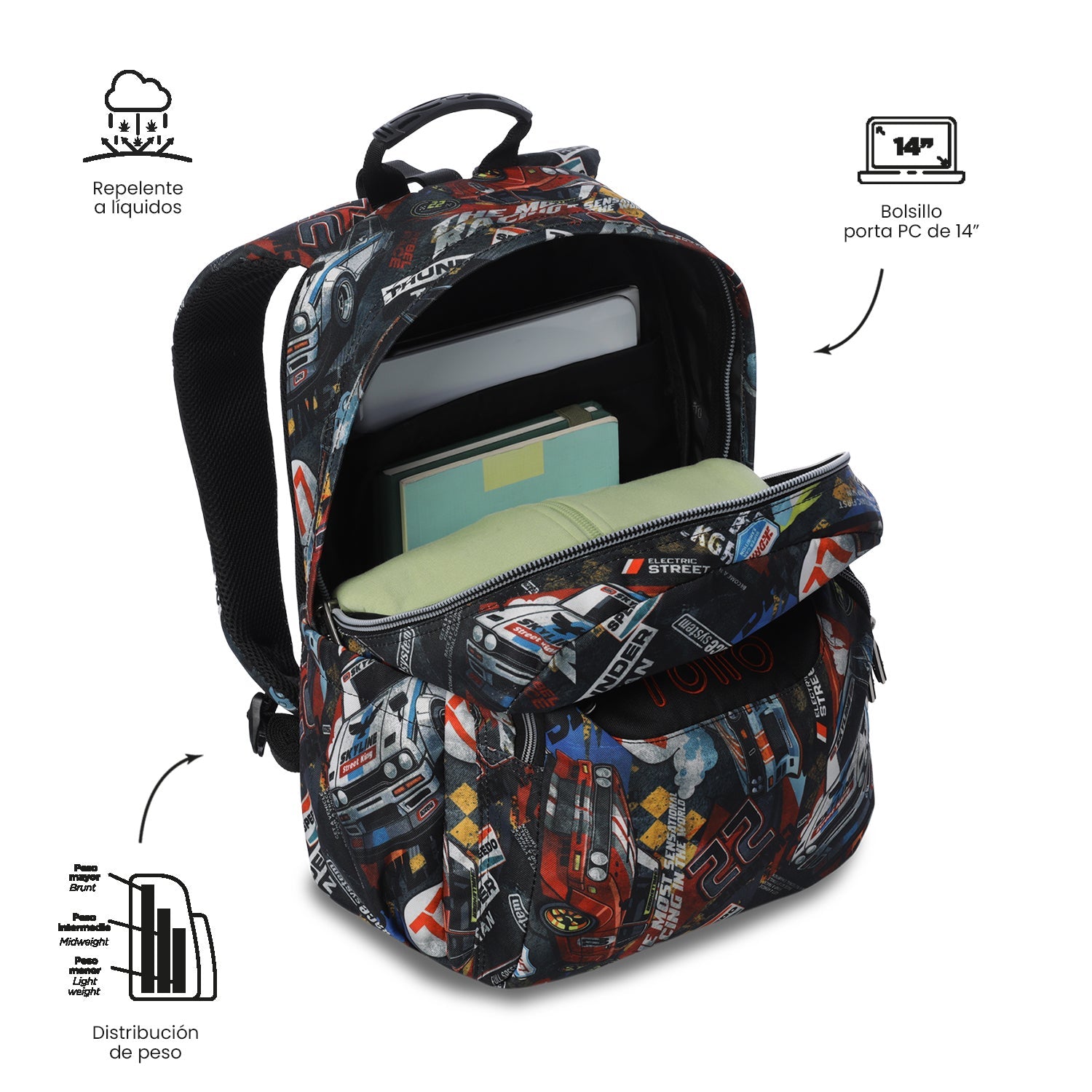 Mochila Acuareles - Adaptable a carro