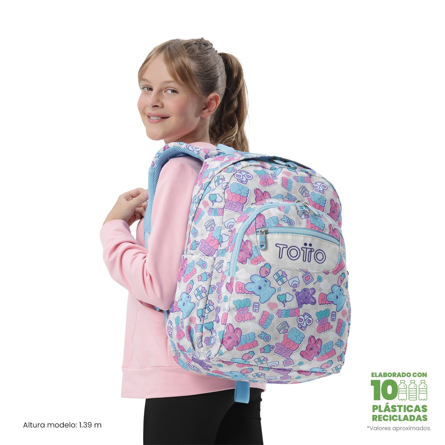 Mochila escolar Adaptable a carro - Acuareles 