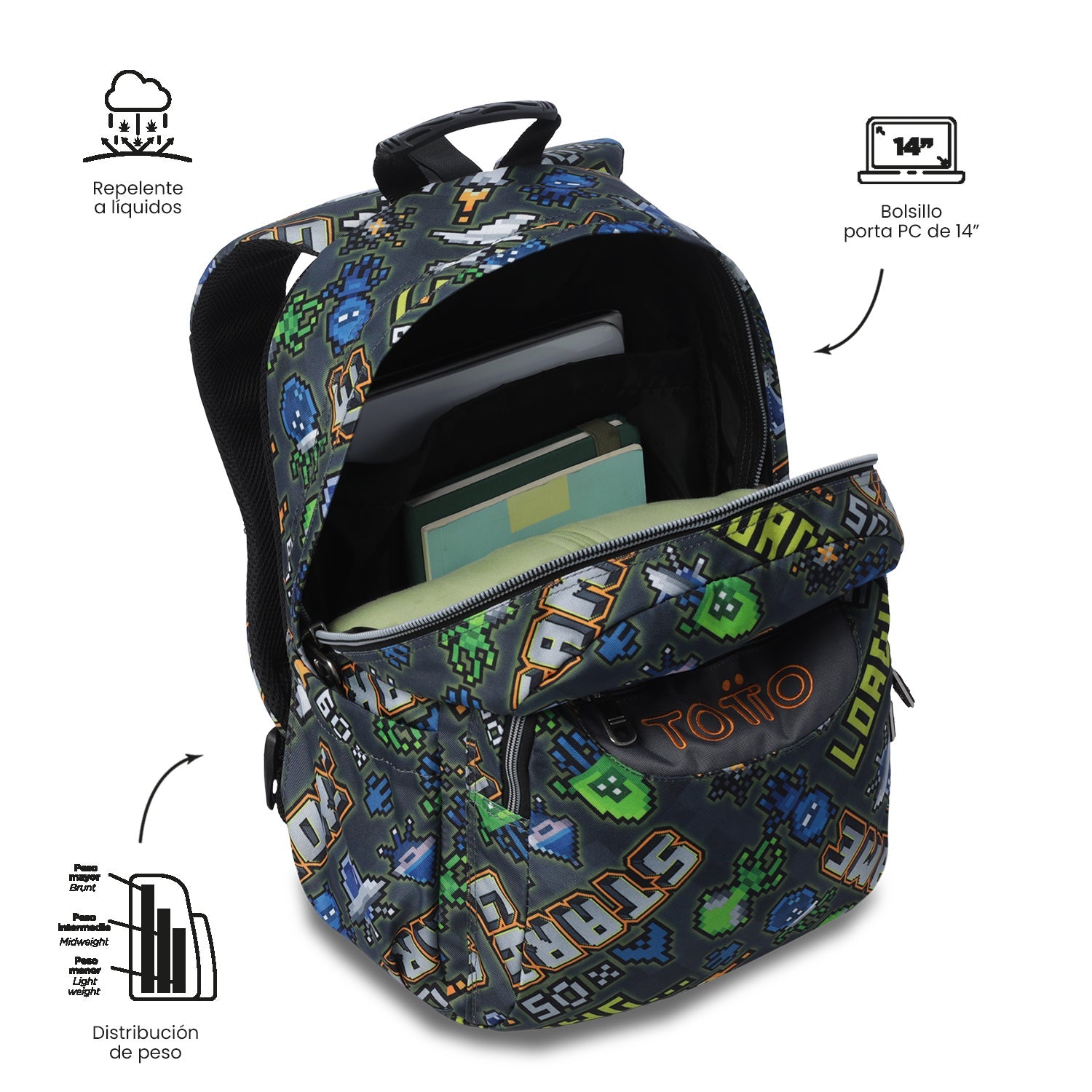 Mochila Acuareles - Adaptable a carro