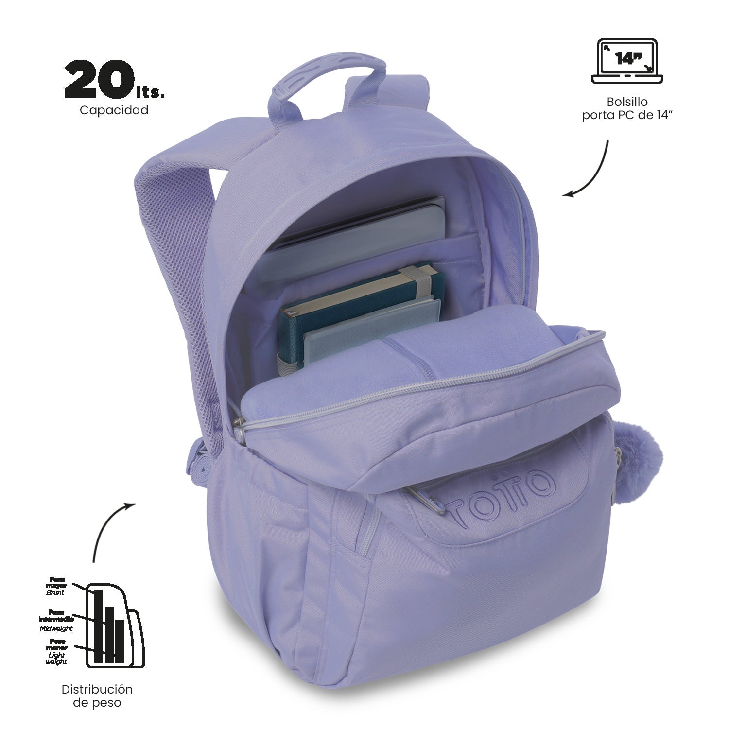 Mochila Acuarela Ecole Solid 