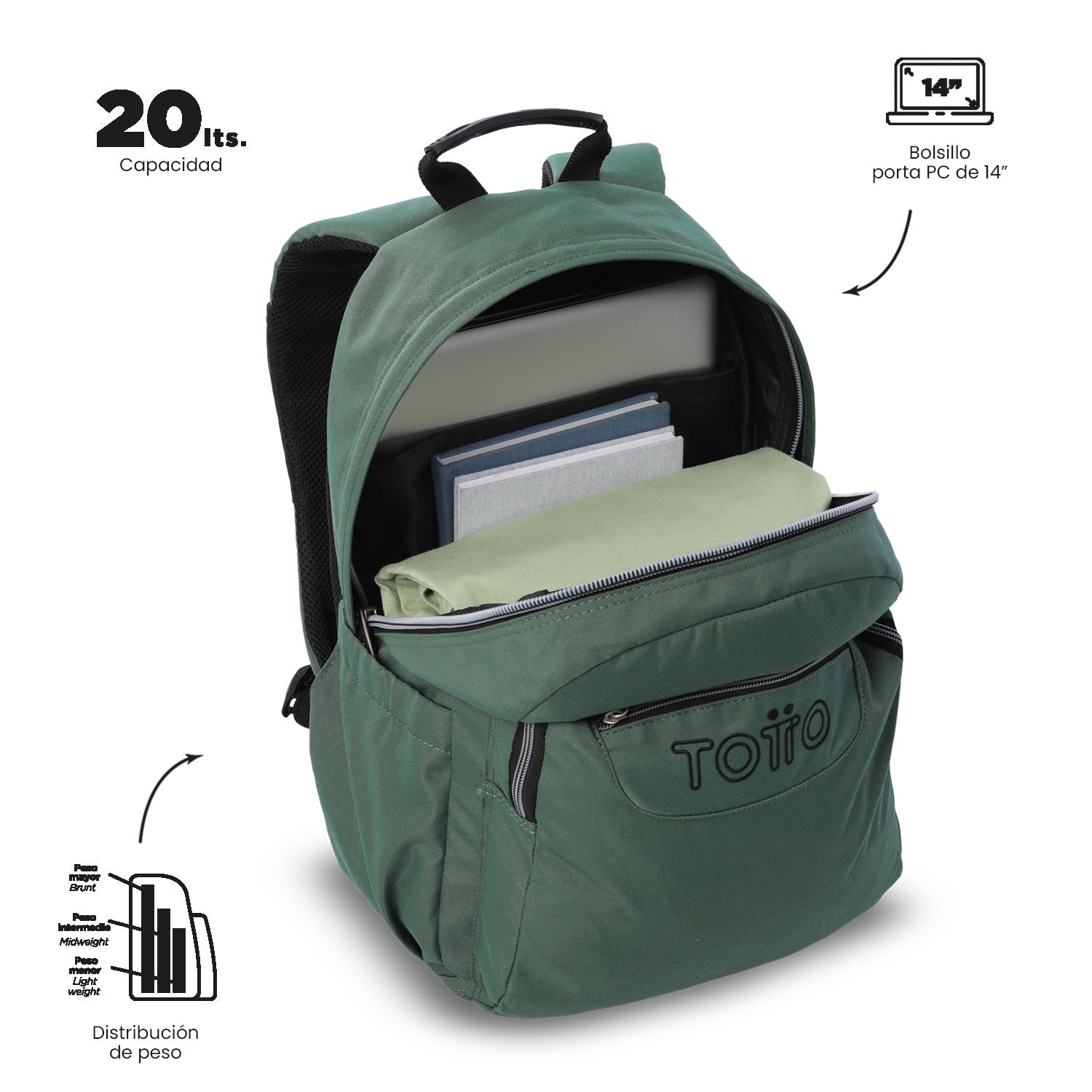 Mochila Acuarela Ecole Solid 