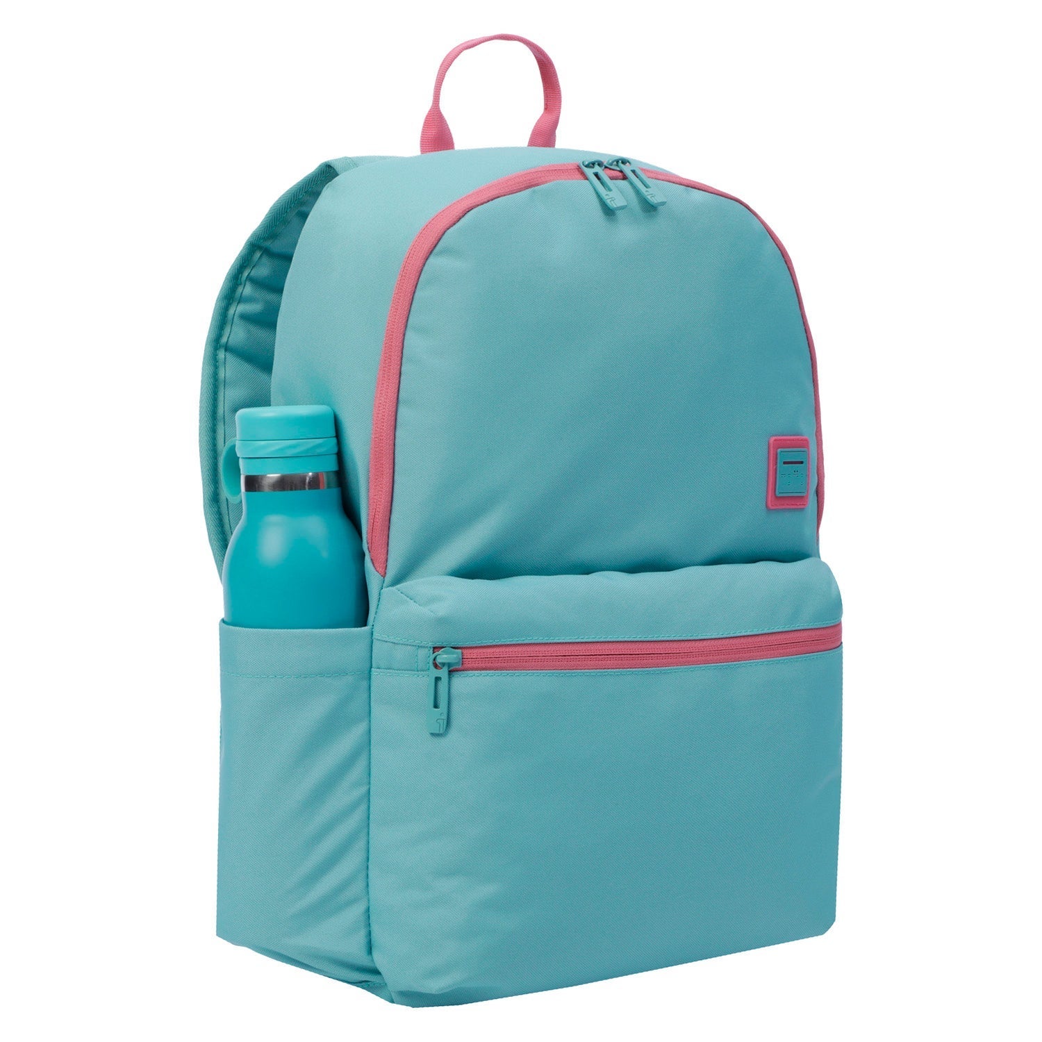 Mochila urbana color gris y rosa 