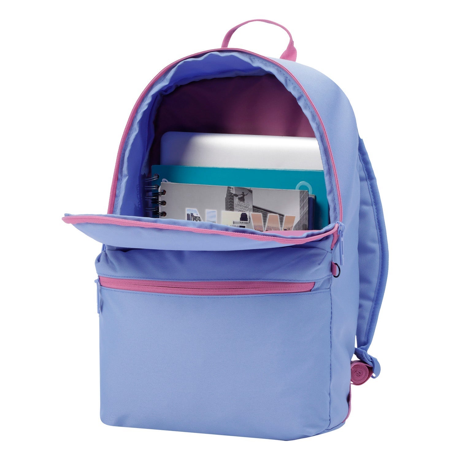 Mochila urbana color gris y rosa 