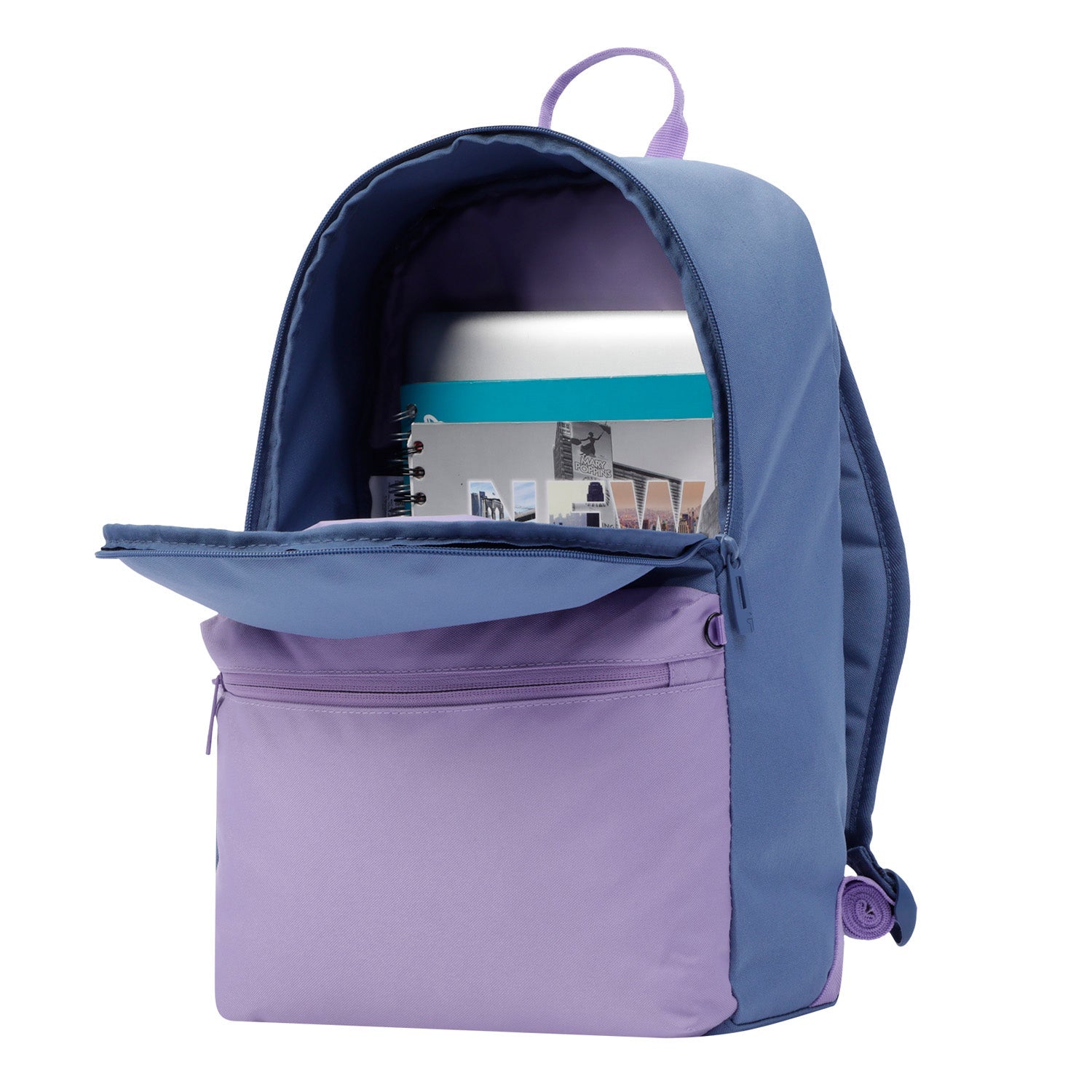 Mochila urbana color gris y rosa 