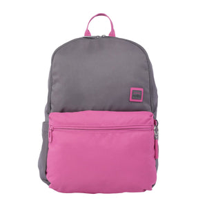Mochila urbana color gris y rosa 