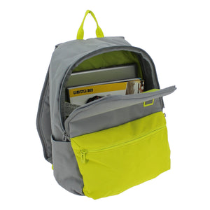 Mochila urbana color gris y rosa 