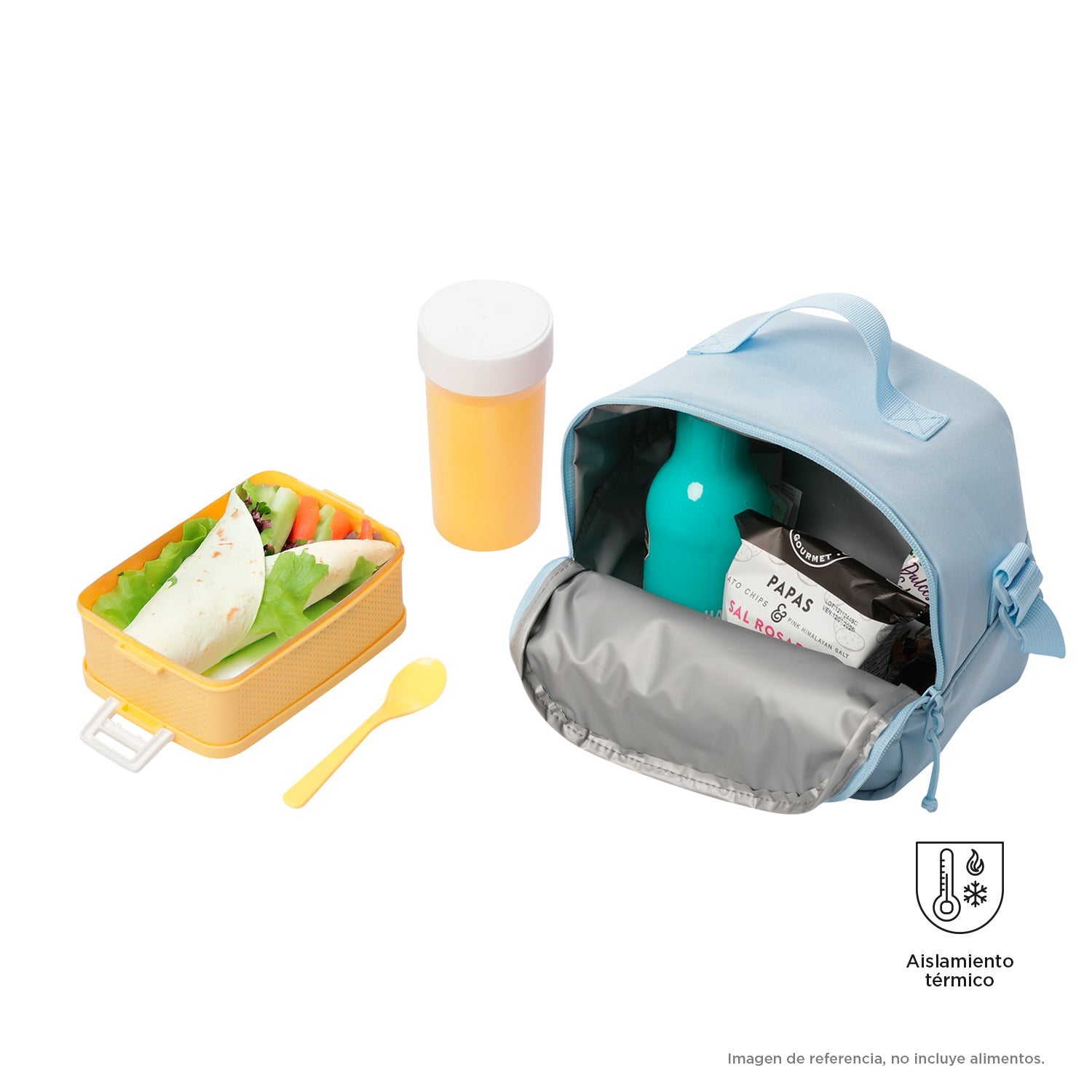 Pack X 3 Mochila + Portameriendas + Estuche Yuno 