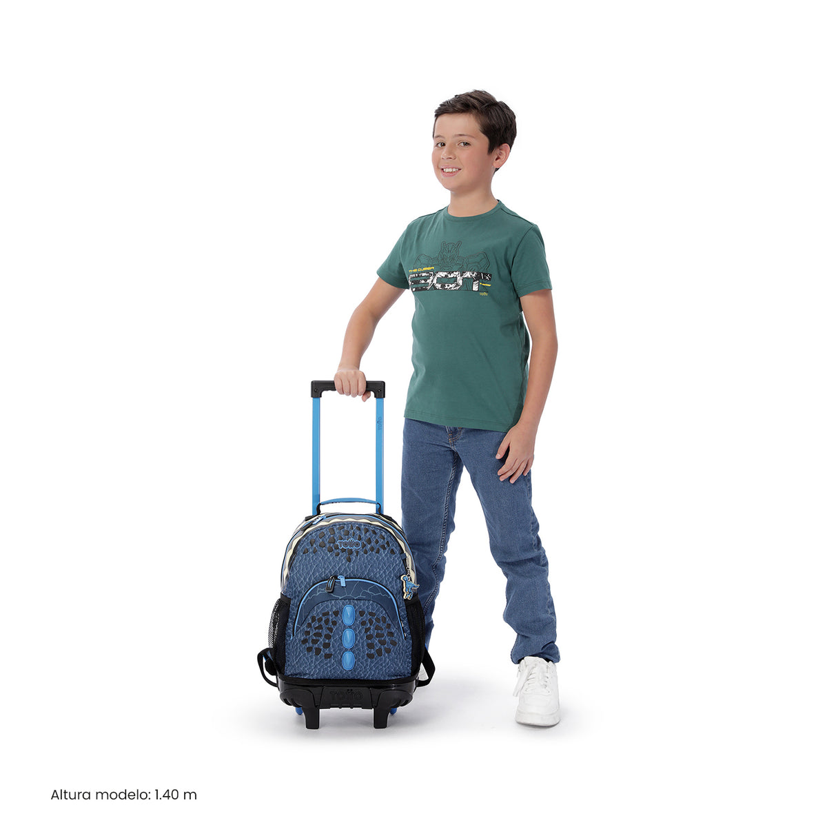 Mochila de ruedas Dino Blue M