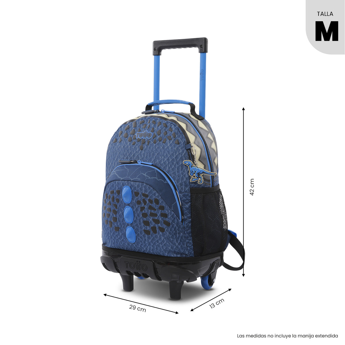 Mochila de ruedas Dino Blue M