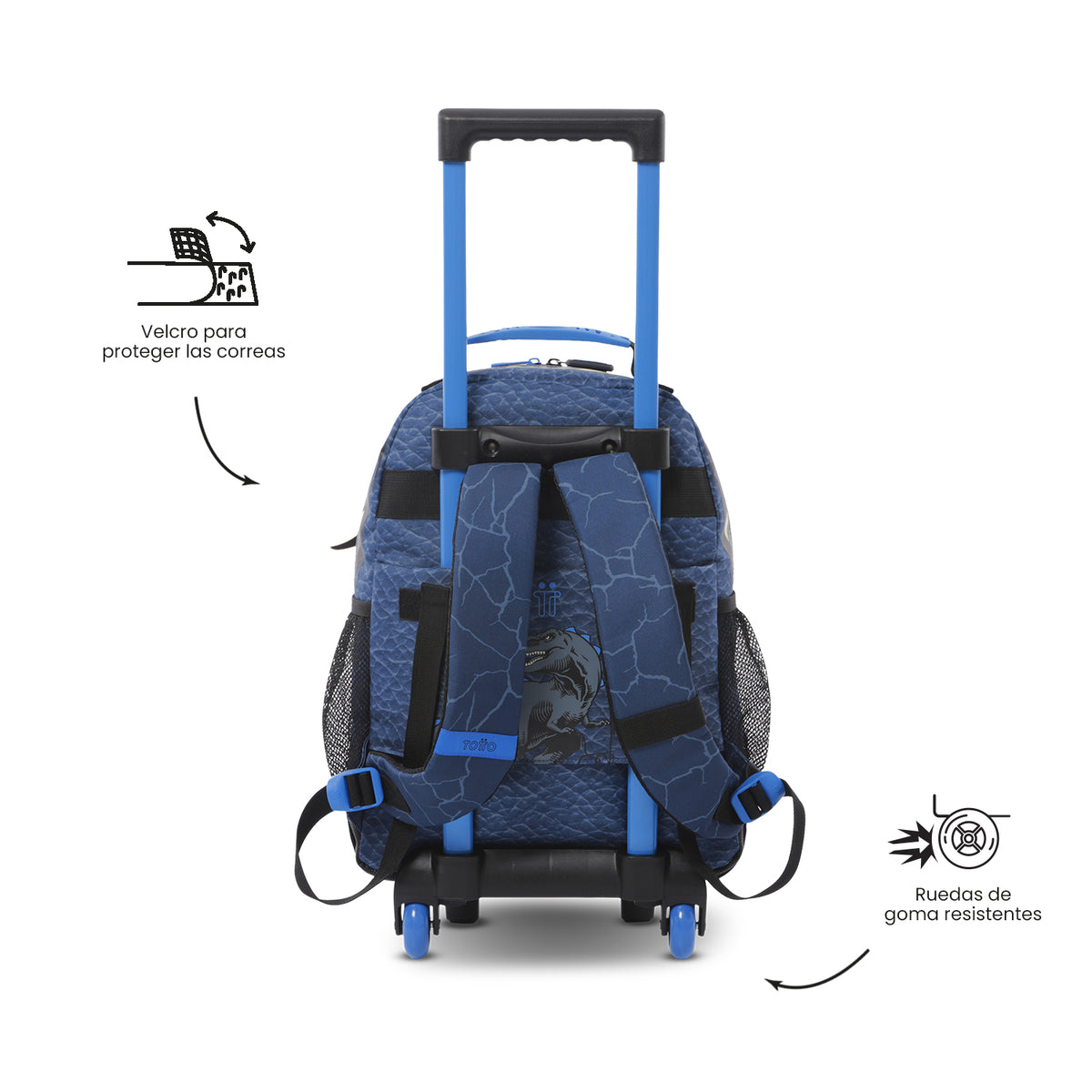 Mochila de ruedas Dino Blue M