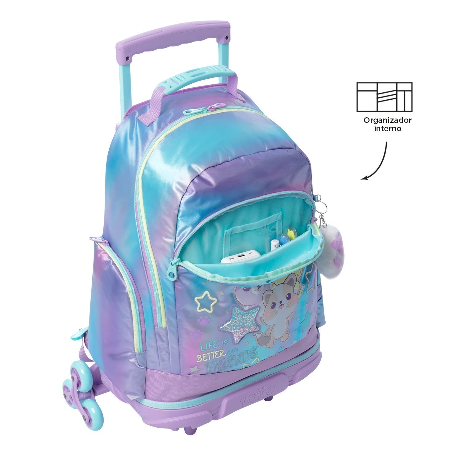 Mochila de triple rueda Friends