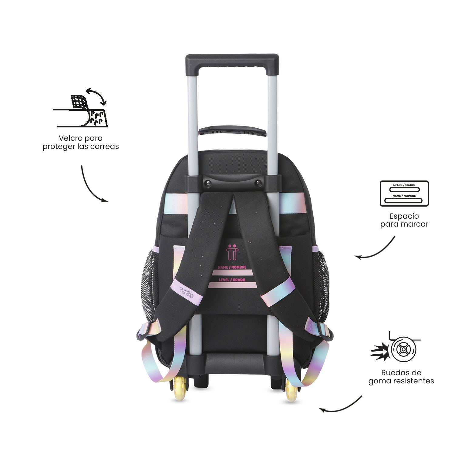 Mochila de ruedas Glowing Black