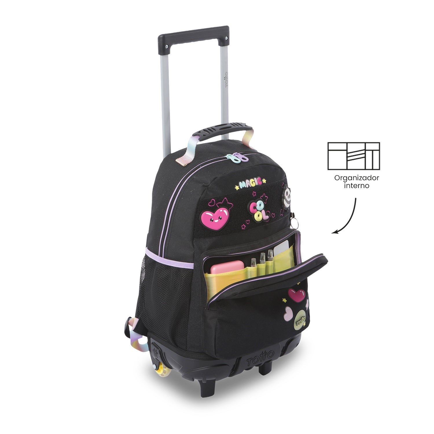 Mochila de ruedas Glowing Black