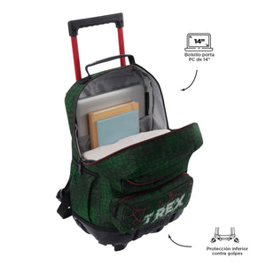 Mochila de triple rueda Rex Dino