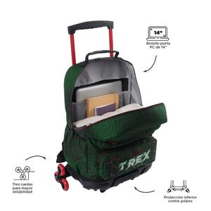 Mochila de triple rueda Rex Dino