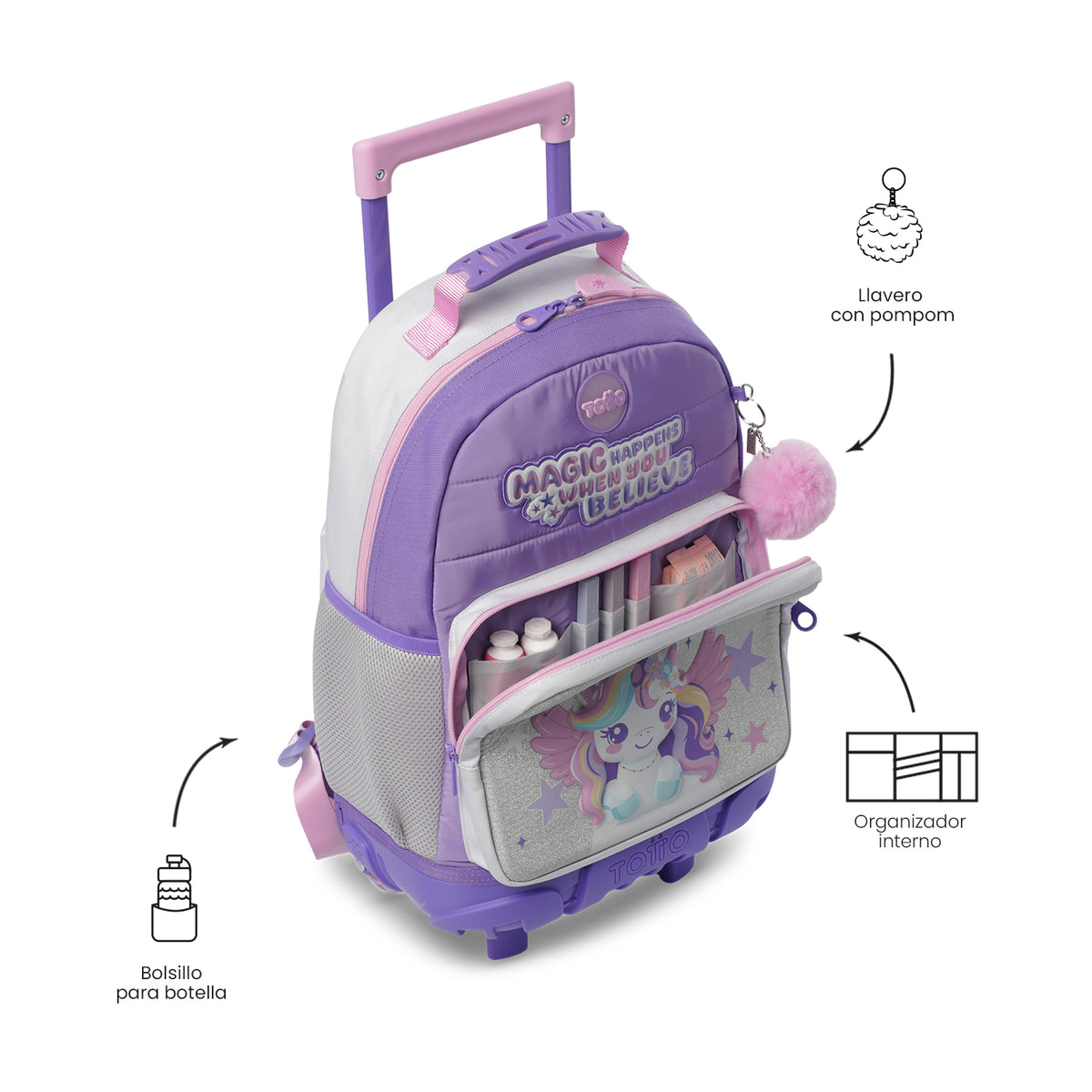 Mochila de ruedas Unicorn Dreams M