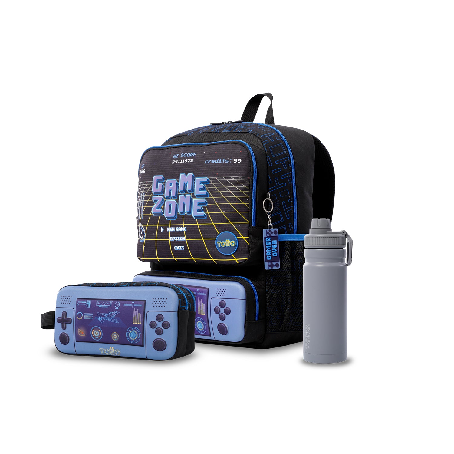 Pack escolar Niño Vortex - Mochila + Estuche + Botella de 550ml