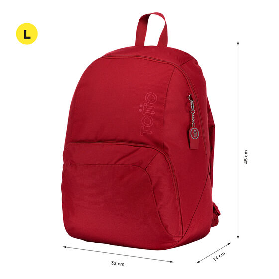 Mochila juvenil color rojo - Ometto image number 3