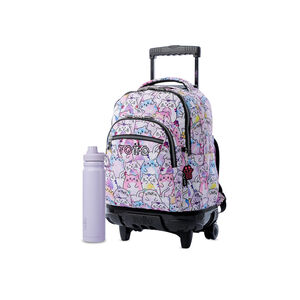 Pack Escolar Paws X2 | Mochila de ruedas + Botella