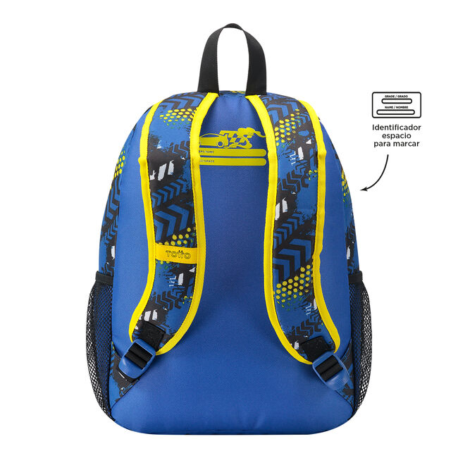 Mochila escolar mediana de carreras de coches - Velocity image number null