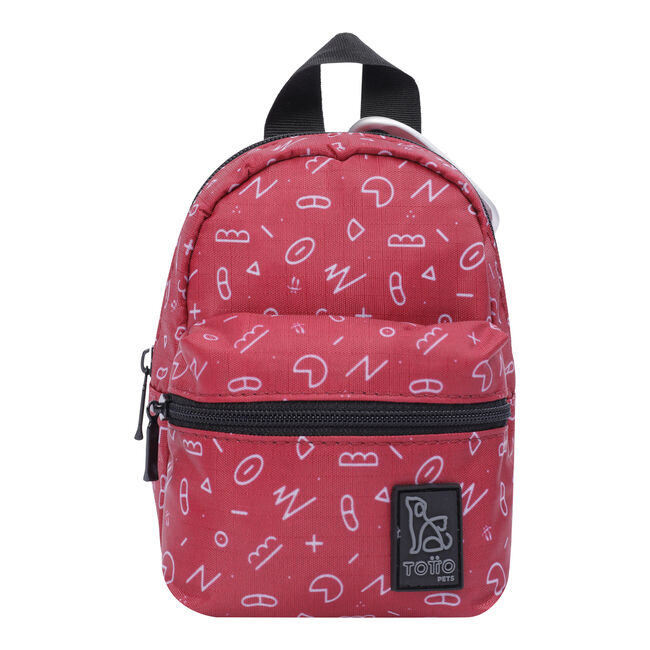 Mini mochila para mascotas estampado kamm - Gary - Rojo