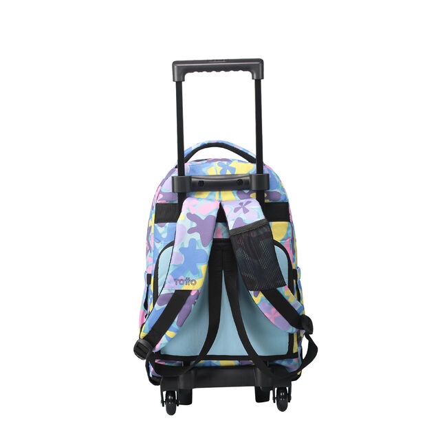 Mochila escolar pequeña ruedas flores hawaianas - Resma image number null