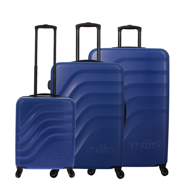 Set 3 maletas Bazy azul medio