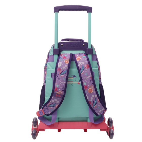 Mochila escolar con 3 ruedas - Confetti Happy image number 3