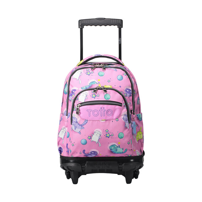 Mochila escolar con ruedas gatos astronautas - Renglones