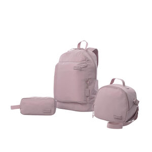 Pack X 3 Mochila + Portameriendas + Estuche Yuno - Keepsake Lilac