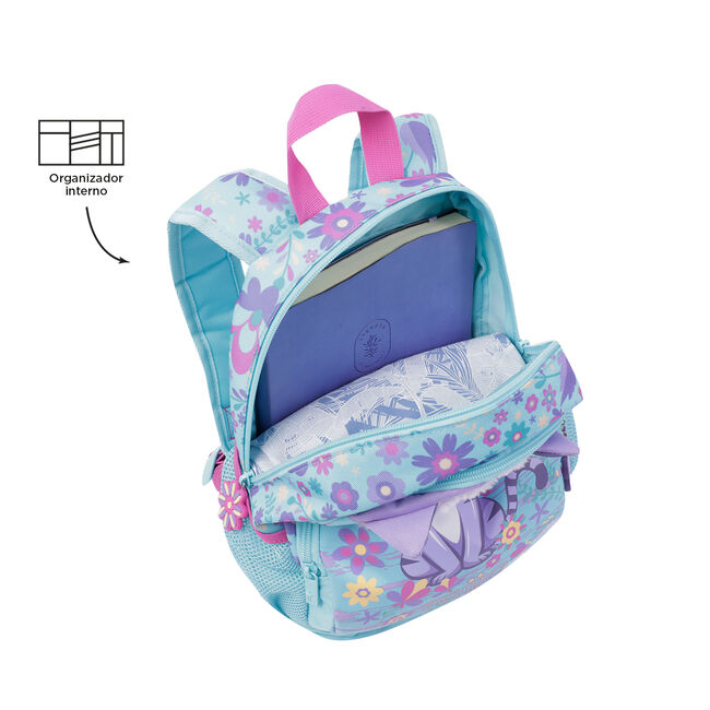 Mochila escolar pequeña de gatita y flores - Tropyglam image number null