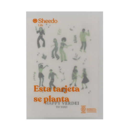 Tarjeta Eco-Friendly semillas Sheedo - Happy Verde image number 3